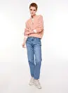 Levis 501 Crop Must Be Mine آبی روشن زنانه شلوار جین کمر بلند