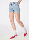 شورت جین Moschino Jeans زنانه با کمر بلند و رنگ ایندیگو مدل 241K1A0329