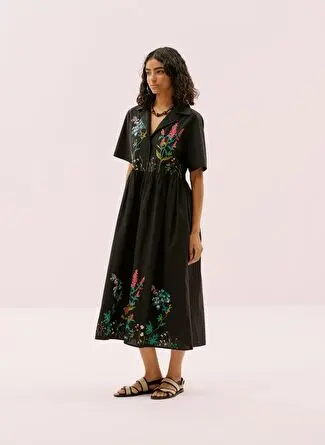 لباس میدی گلدوزی شده کاناویس (رنگ استاندارد) Y2563122_089