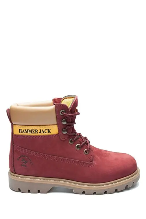 چکمه مردانه همر جک (Hammer Jack) از چرم اصل بوردو نوبوک