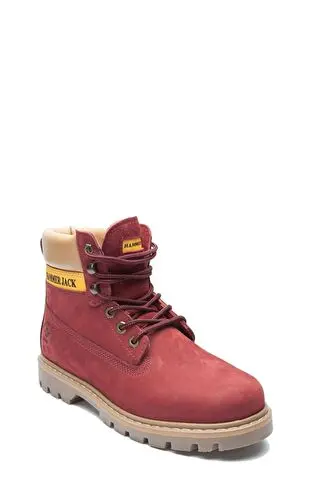 چکمه مردانه همر جک (Hammer Jack) از چرم اصل بوردو نوبوک