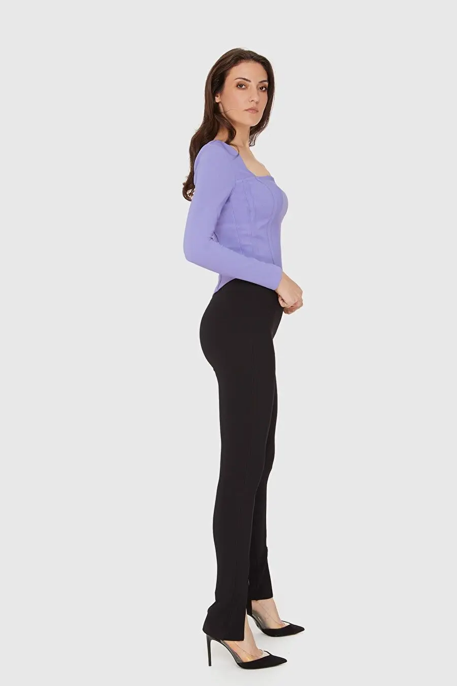 بلوز کرستی یقه مربعی فیت
