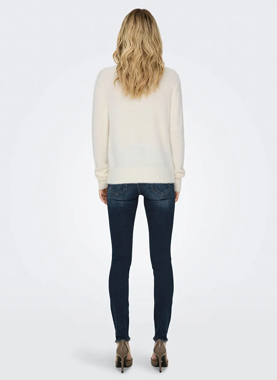 ONLY پیراهن یقه‌هفت زنانه مدل PIUMO LS V-NECK KNT