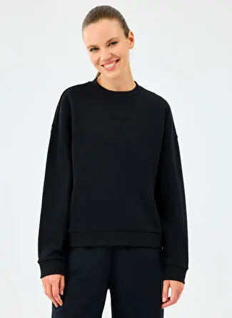 اسکچرز S2610011-3817 W Essential Crewneck هودی مشکی زنانه، مدل اورسایز