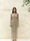 پیراهن تریکو ویزون با حلقه چوبی سیشل