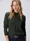 پلیور بیسکویت زنانه یقه گرد شبکه مدل 1097498