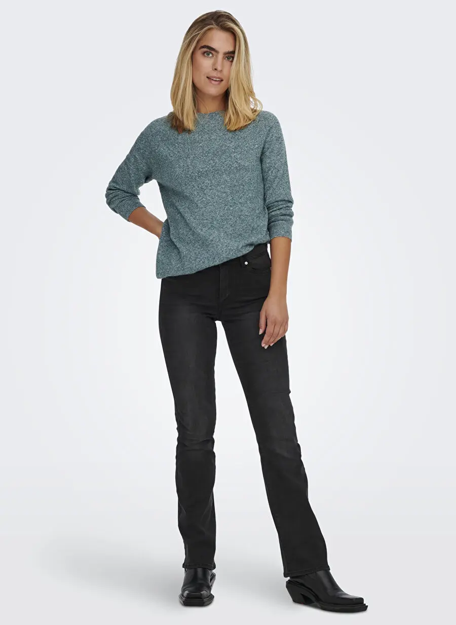 ONLY بلوز زنانه یقه O مدل ONLRICA LIFE L/S PULLOVER KNT NOOS