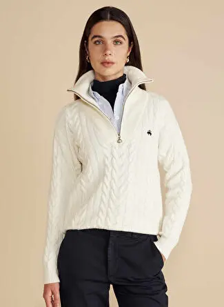 Brooks Brothers بافت زنانه مدل Ekru بانو یقه باتیو استاندارد