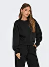 ONLY زنانه سویشرت یقه گرد آستین بلند مشکی مدل L/S CREW NECK SWT NOOS