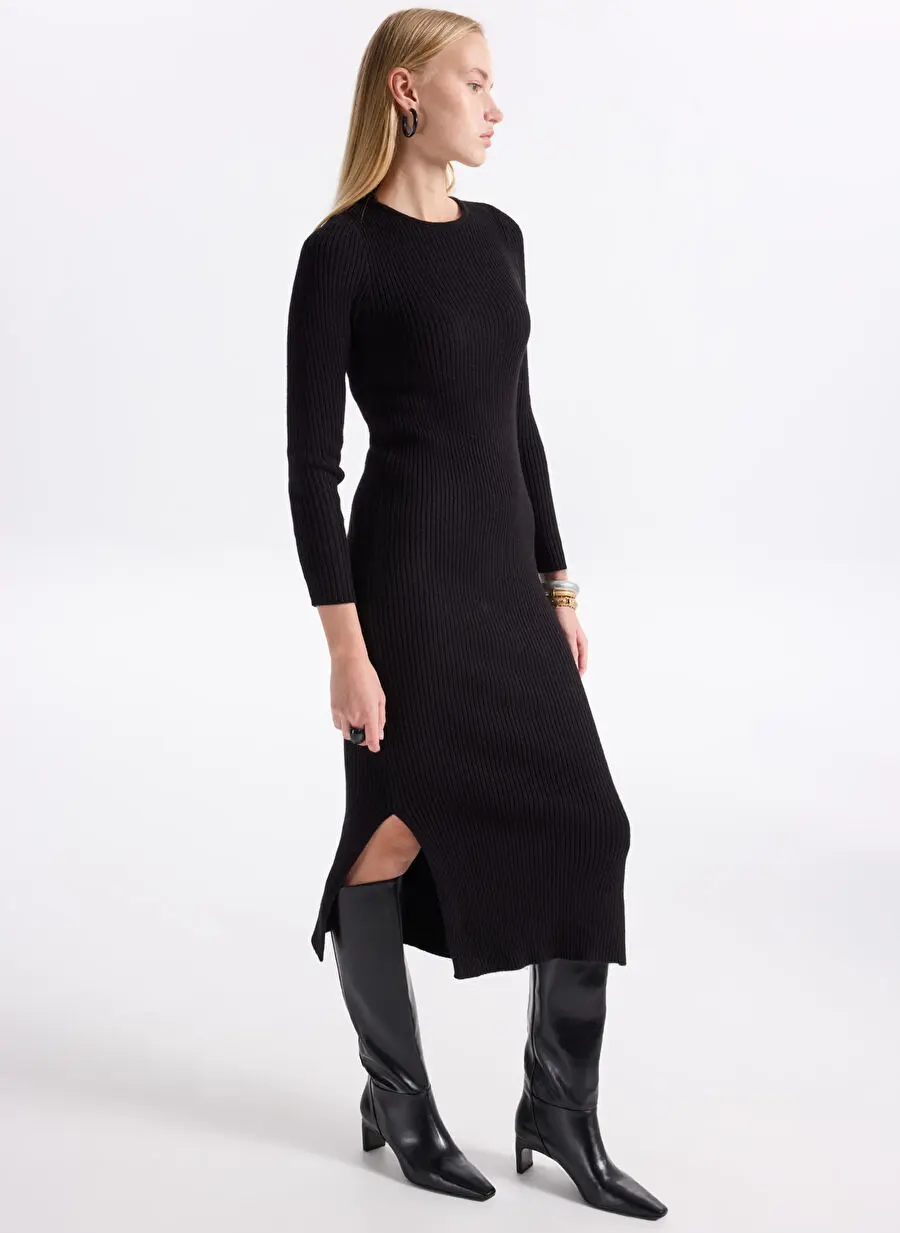 ONLKATIA LS MAXI BOATN DRESS CC KNT – پیراهن بلند مشکی ONLY