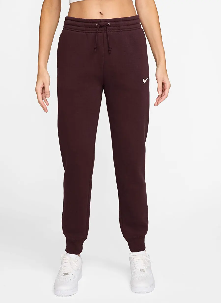 Nike FZ7626-652 W NSW PHNX FLC MR PANT S بورگوندی زنانه شلوار اسپرت