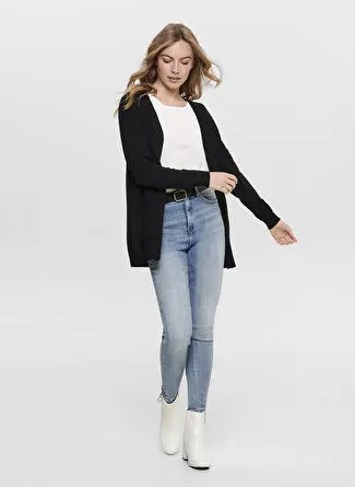 هیرکا زنانه مشکی V یقه مدل ONLLESLY L/S OPEN CARDIGAN KNT NOOS از ONLY