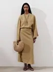 لباس کتان با بند پهن مدل کوری