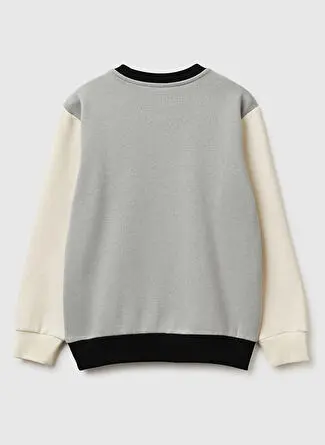 سویشرت پسرانه طرح دار United Colors of Benetton کرم مدل 3EB5C10R5