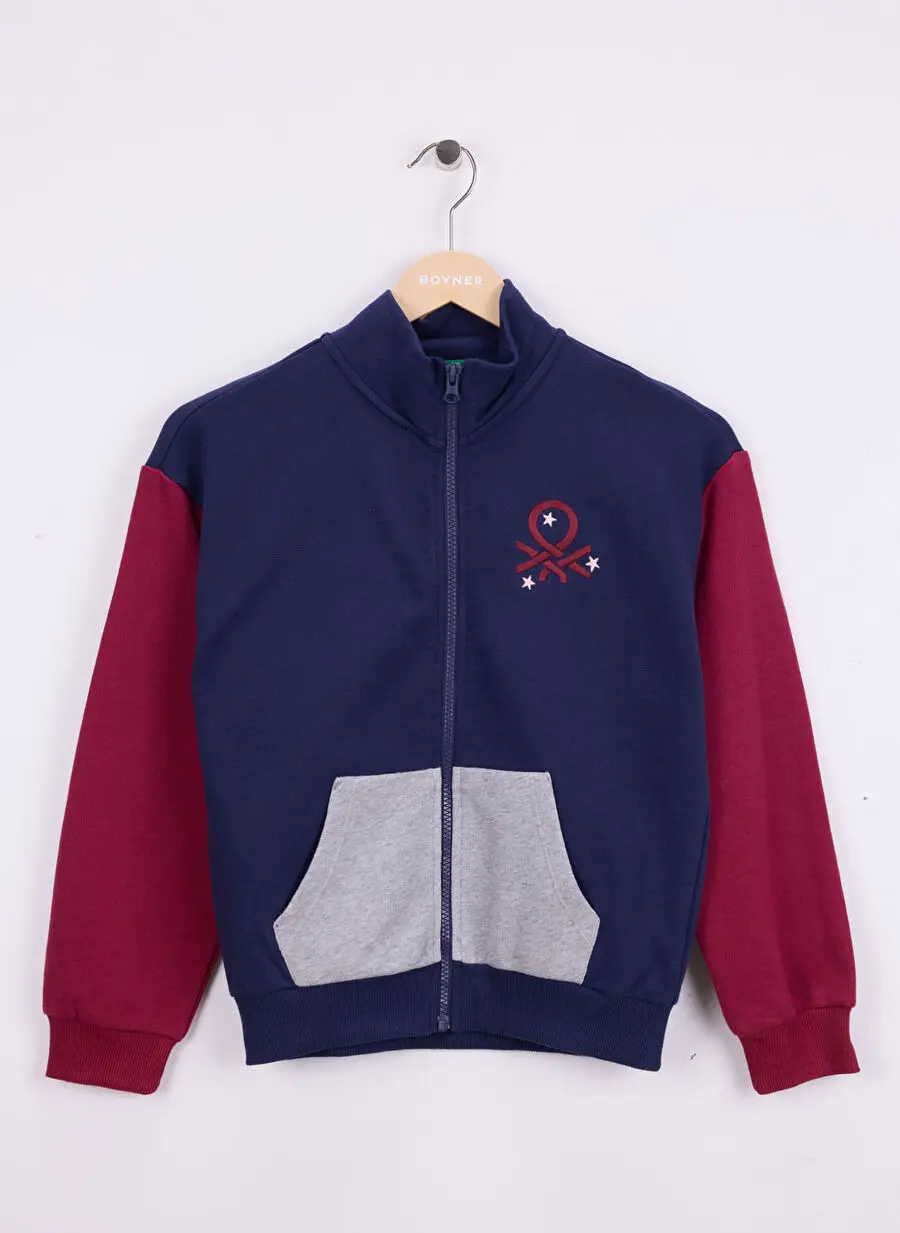سویشرت دخترانه گلدوزی شده United Colors of Benetton مدل 3J68C505D