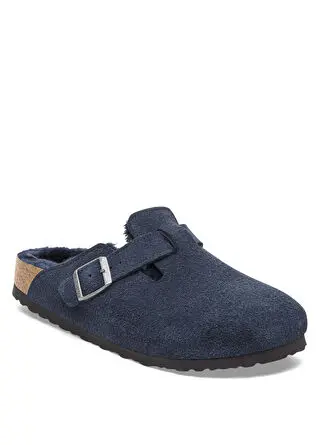 دمپایی مردانه بیرکن‌استاک مدل BOSTON VL SHEARLING لاک‌پشتی