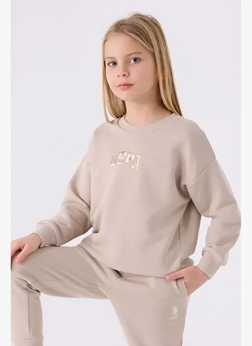 ست گرمکن دخترانه U.S. Polo Assn کرم