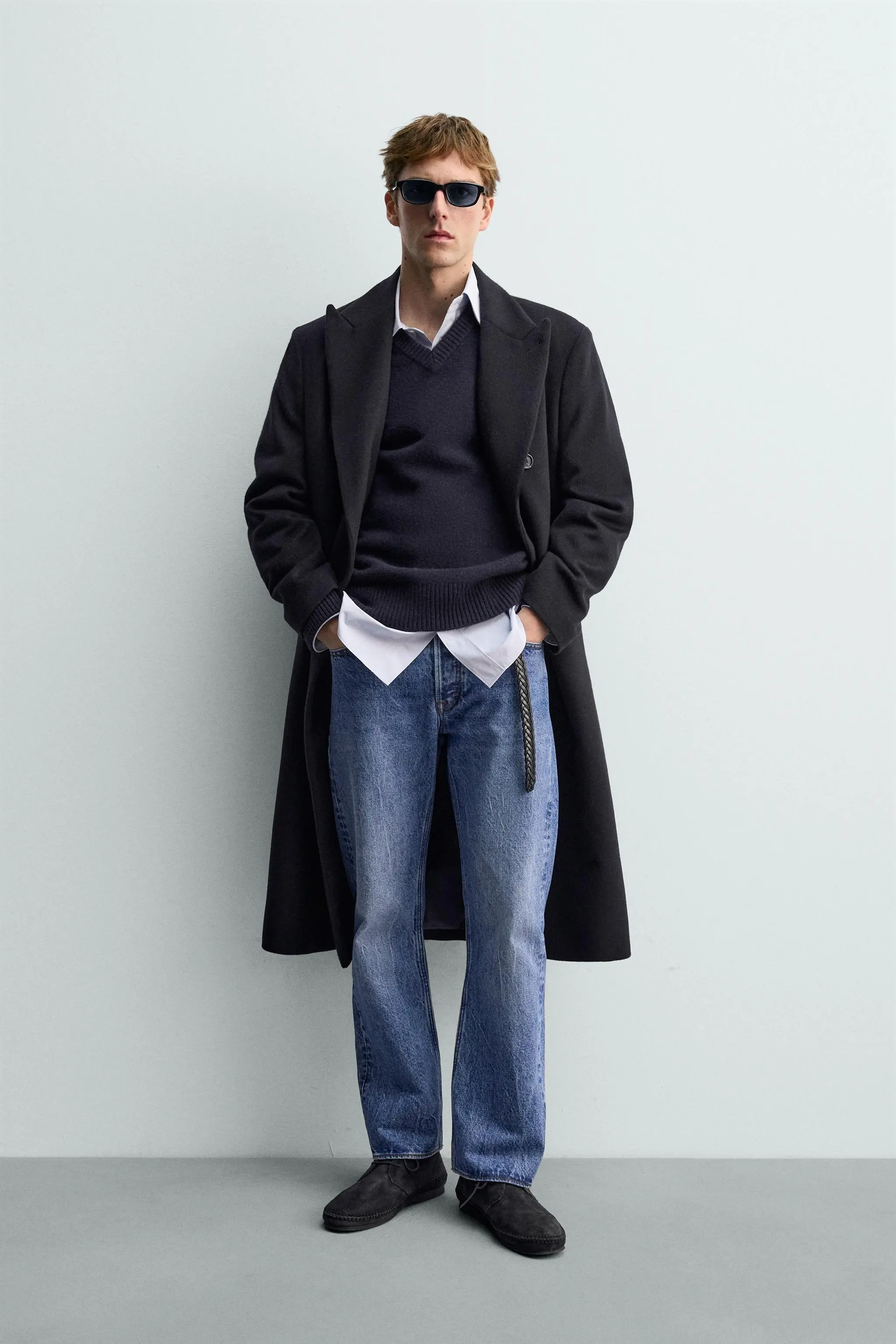 AARON LEVINE X ZARA کاپشن پشمی کروز با یقه برگردان