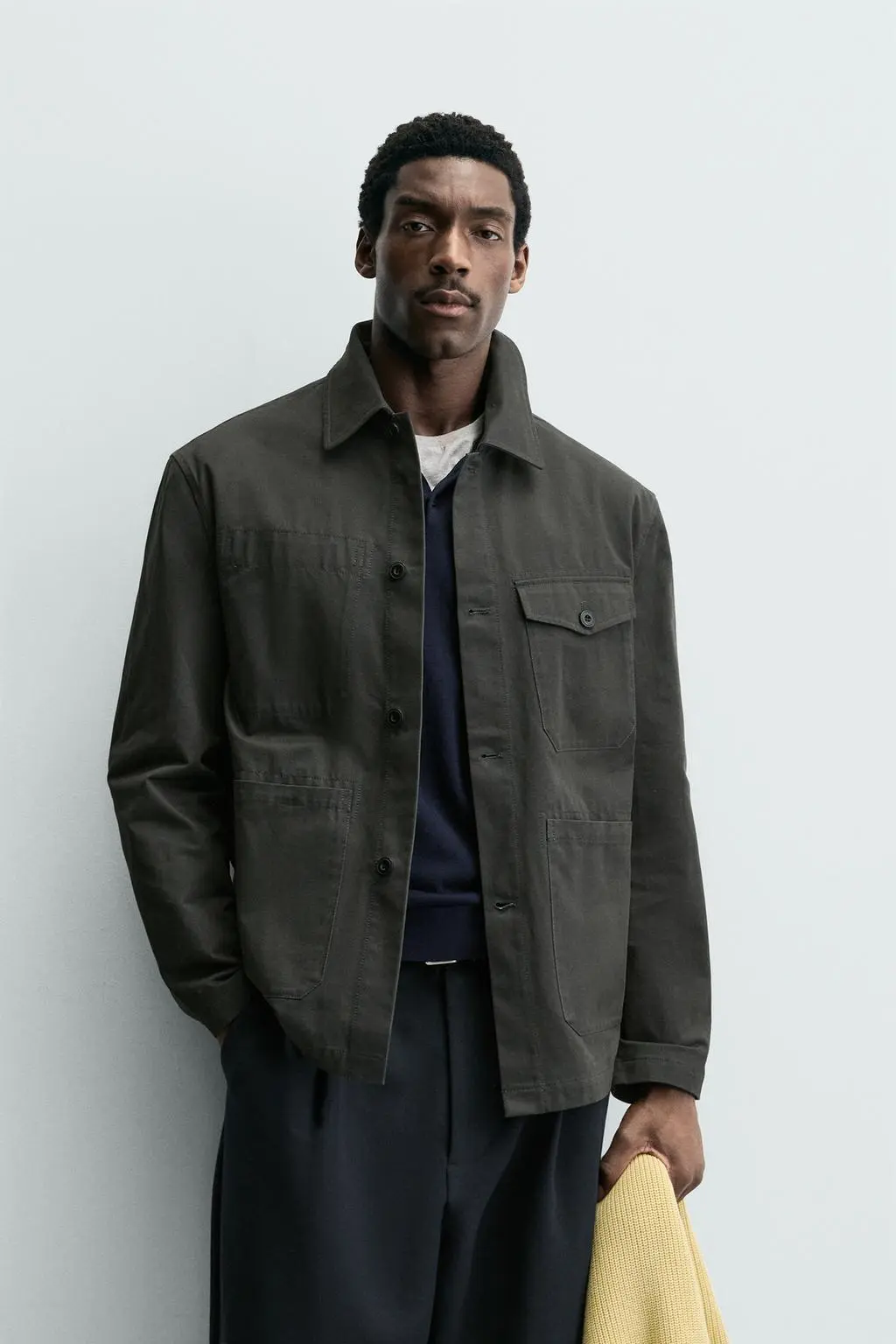کت نازک اورشرت جیب‌دار مردانه مدل REGULAR FIT