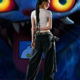 تی‌شرت چاپی آستین کوتاه شکارچیان شیطان کی‌پاپ درپی-برشکا