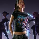 تی‌شرت چاپی آستین کوتاه شکارچیان شیطان کی‌پاپ Huntr/x-برشکا