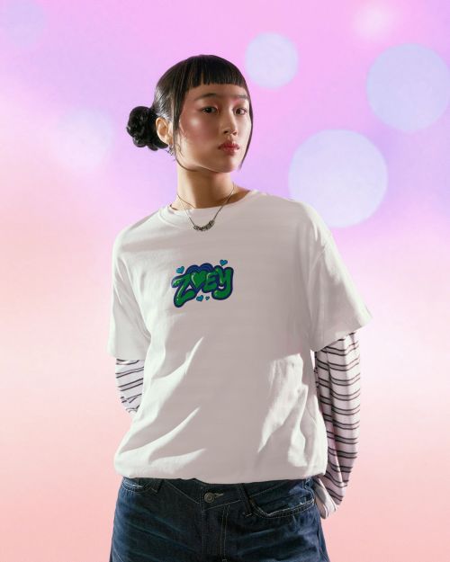 تی‌شرت چاپی آستین کوتاه شکارچیان شیطان کی‌پاپ Huntr/x-برشکا