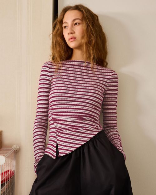 تی‌شرت آستین بلند نامتقارن-برشکا