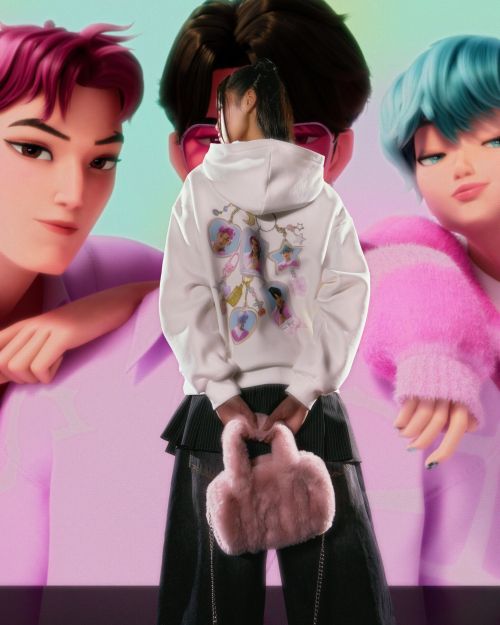 هودی چاپ شده شکارچیان شیطان کی‌پاپ Huntr/x-برشکا