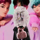 هودی چاپ شده شکارچیان شیطان کی‌پاپ Huntr/x-برشکا