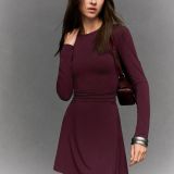 پیراهن مینی چین‌دار آستین بلند-برشکا