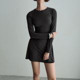 پیراهن مینی چین‌دار آستین بلند-برشکا