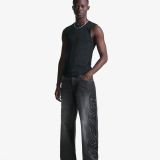 شلوار جین گشاد با پچ-برشکا