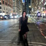 پیراهن مینی مخمل دانتل نامتقارن-برشکا