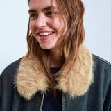 کت جین با یقه خز مصنوعی-برشکا