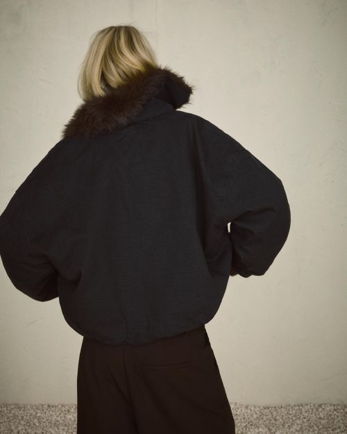 کت جین با یقه خز مصنوعی-برشکا