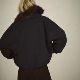 کت جین با یقه خز مصنوعی-برشکا