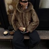 ژاکت خز مصنوعی با کلاه-برشکا