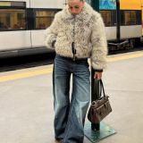 ژاکت خز مصنوعی زیپ‌دار-برشکا