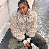 ژاکت خز مصنوعی زیپ‌دار-برشکا