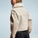 ژاکت نرم کامیون‌ران با یقه خز مصنوعی-برشکا