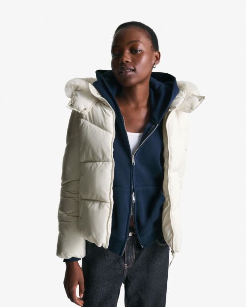 کاپشن پفی ضدآب با کلاه خزدار-برشکا