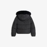 کاپشن پفی ضدآب با کلاه خزدار-برشکا