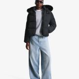 کاپشن پفی ضدآب با کلاه خزدار-برشکا