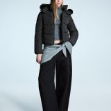 کاپشن پفی ضدآب با کلاه خزدار-برشکا