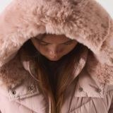 کاپشن پفی ضدآب با کلاه خزدار-برشکا