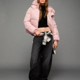 کاپشن پفی ضدآب با کلاه خزدار-برشکا