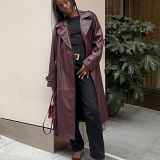 کت بارانی چرم مصنوعی-برشکا