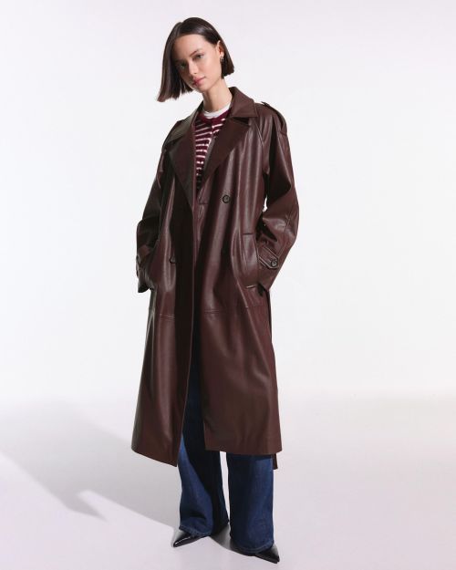 کت بارانی چرم مصنوعی-برشکا