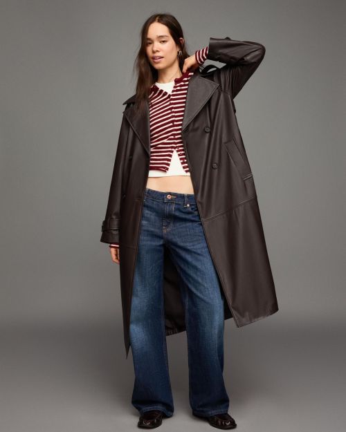 کت بارانی چرم مصنوعی-برشکا