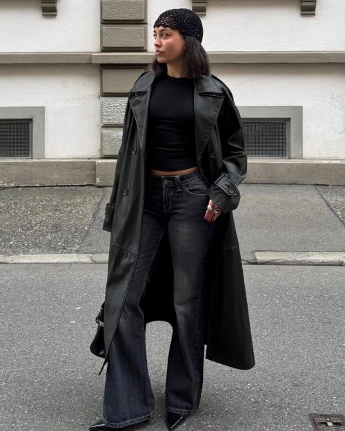 کت بارانی چرم مصنوعی-برشکا